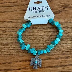 Chaps | Turquoise Beaded Thunderbird Bracelet | Stretch